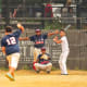 A sign behind the backstop of one diamond at Elston Howard Field quotes Lou Gehrig's famous speech: "Today I consider myself the luckiest man on the face of the earth." 
